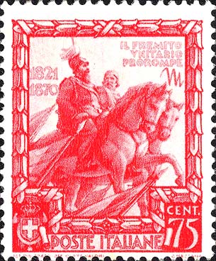 Proklamation des Kaiserreichs - Viktor Emanuel II. und Garibaldi