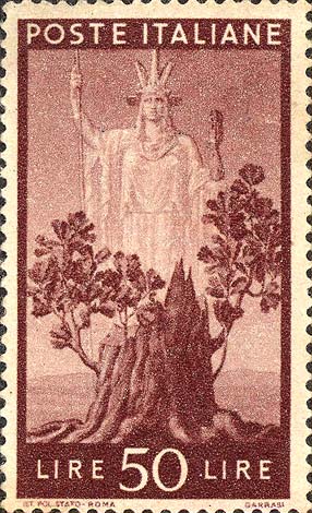 Democratica - Albero in fiore ed Italia
