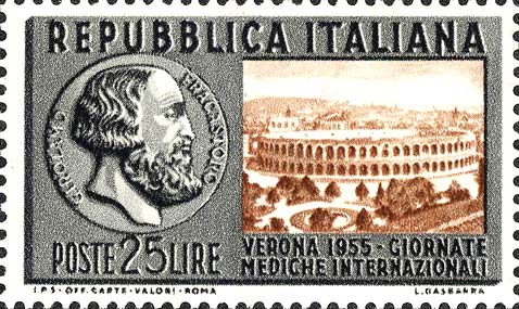 Giornate mediche internazionali - Ritratto di Girolamo Fracastoro e arena di Verona