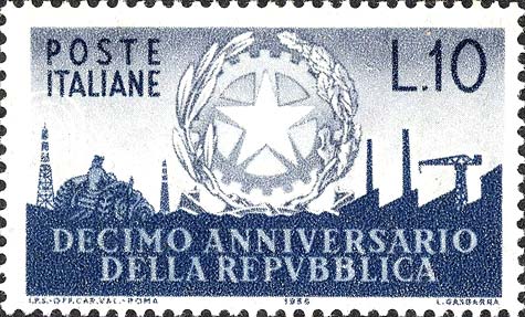 10° anniversario della repubblica italiana