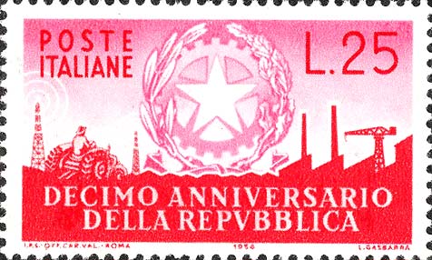 10° anniversario della repubblica italiana
