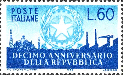 10° anniversario della repubblica italiana