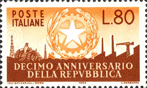 10° anniversario della repubblica italiana