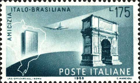 Amicizia italo - brasiliana - Palazzo del congresso federale e arco di Tito