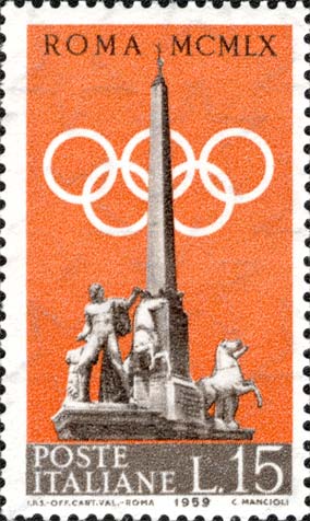 Preolimpica, olimpiadi di Roma del 1960 - Fontana dei Dioscuri al Quirinale