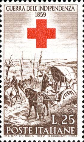 Centenario della II guerra d´Indipendenza - Dipinto Il campo italiano dopo la battaglia di Magenta