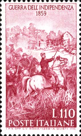 Centenario della II guerra d´Indipendenza - Dipinto La battaglia di Magenta