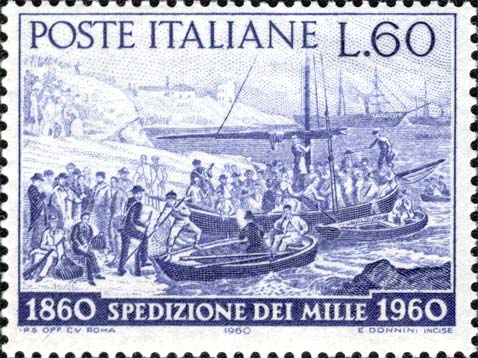 Centenario della spedizione dei Mille - Imbarco dei Mille a Quarto