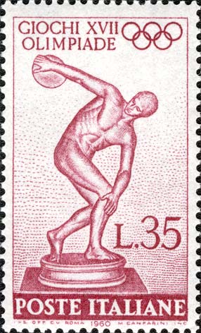 Giochi della XVII Olimpiade - Discobolo di Mirone