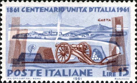 Centenario dell´unità d´Italia - Cannone e fortezza di Gaeta
