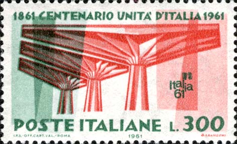 Centenario dell´unità d´Italia - Colonne del palazzo del lavoro