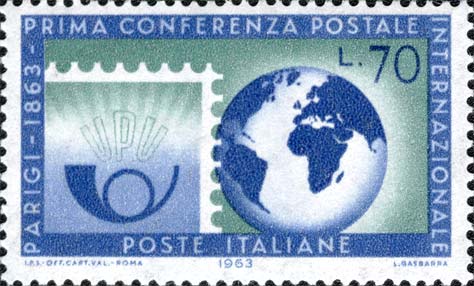 Centenario della prima conferenza postale internazionale, a Parigi