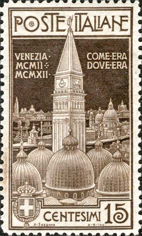 Ricostruzione del campanile di san Marco, a Venezia