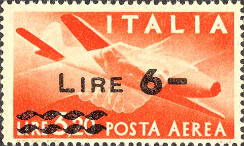 Democratica sovrastampato - Stretta di mano, Caproni - Campini 1