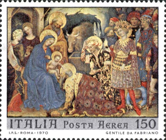 Natale - Dipinto Adorazione dei magi di Gentile da Fabriano