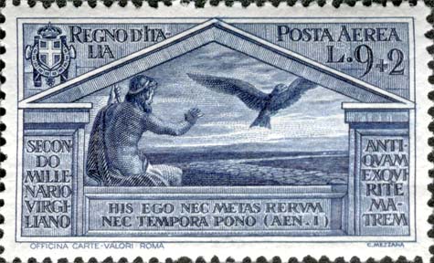 Zweitausend Jahre nach der Geburt Vergils - Jupiter und Adler auf der Konsularstraße