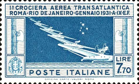 General Balbos Transatlantik - Kreuzfahrt - Wasserflugzeuge und das Sternbild Kreuz des Südens