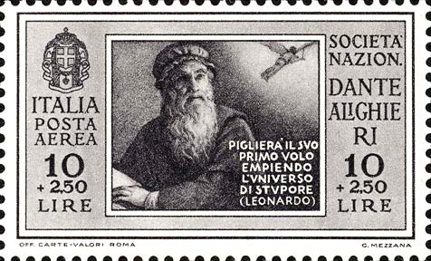 Für die National Dante Alighieri Society - Porträt von Leonardo da Vinci