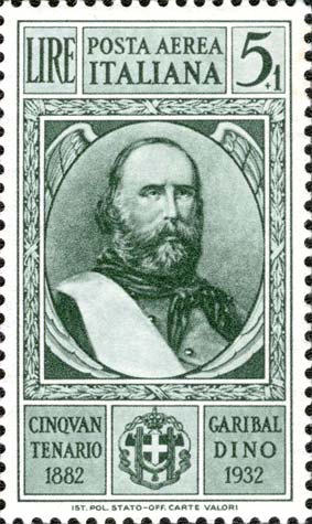 50. Todestag von Giuseppe Garibaldi - Porträt von Giuseppe Garibaldi