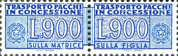 Pacchi in concessione - Cifra e stemma della repubblica
