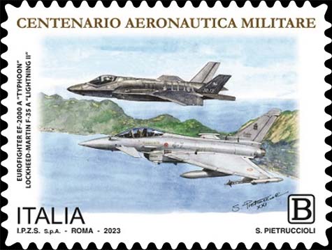 100° anniversario dell´aeronautica militare - Eurofighter EF - 2000 A Typhoon e Lockheed - Martin F - 35 A Lightning II