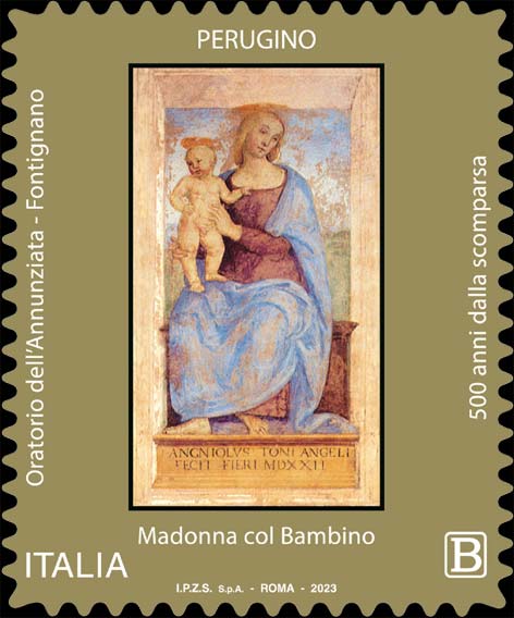 500° anniversario della morte del Perugino - Madonna col Bambino, affresco del Perugino