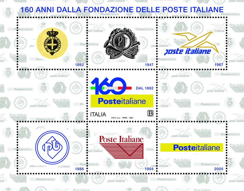 160. Jahrestag der italienischen Post