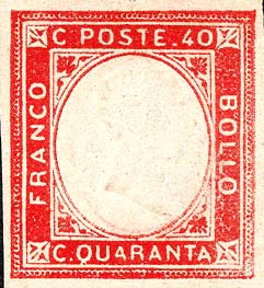 Nicht verausgabt - 40. c. - Reliefbildnis von Vittorio Emanuele II.