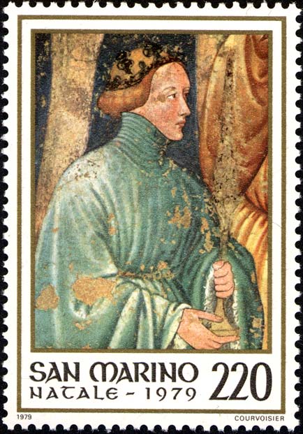 Natale - Sacra Famiglia, affresco di A. Alberti da Ferrara