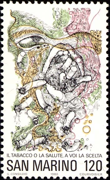 Giornata mondiale della sanità - Pericoli del fumo, opera di G.Consilvio