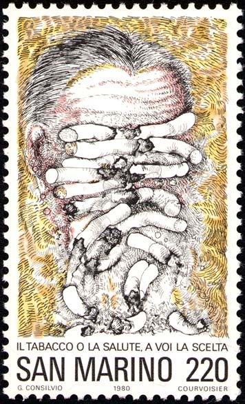 Giornata mondiale della sanità - Pericoli del fumo, opera di G.Consilvio