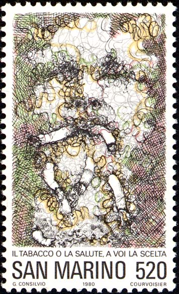 Giornata mondiale della sanità - Pericoli del fumo, opera di G.Consilvio
