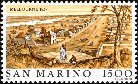 Esposizione filatelica internazionale, a Melbourne - Melbourne nel 1839
