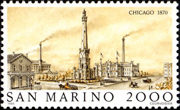 Esposizione filatelica internazionale, a Chicago - Chicago nel 1870