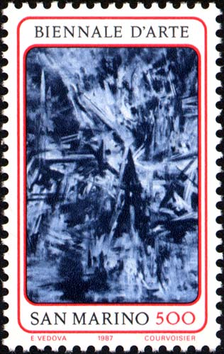 Biennale d´arte a San Marino - Dipinto di Emilio Vedova