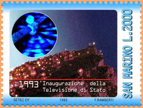 Inaugurazione della televisione - San Marino e ologramma