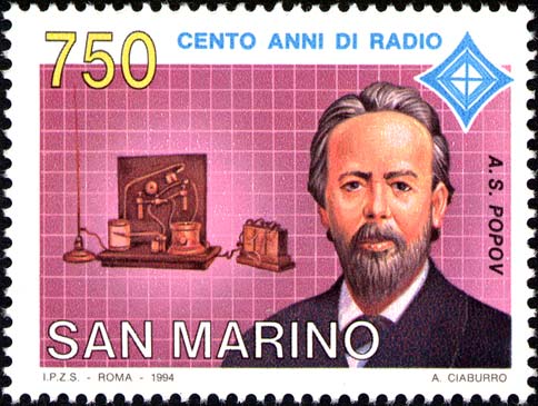 Centenario della radio - Ritratto di Alexandr Stepanovic Popov