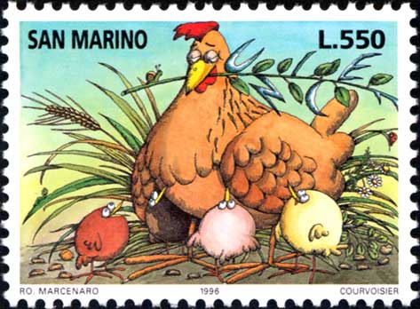 50° anniversario dell´Unicef - Chioccia e pulcini