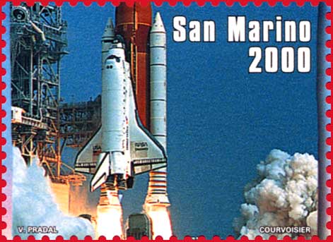 Bandiera di San Marino nello spazio