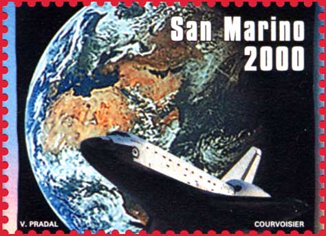 Bandiera di San Marino nello spazio