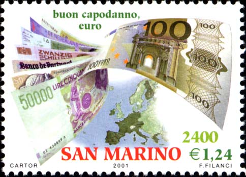Buon capodanno euro - Banconote euro