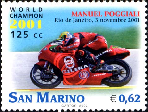 Manuel Poggiali campione del mondo di motociclismo 125cc