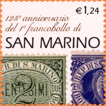 125° anniversario del primo francobollo di San Marino