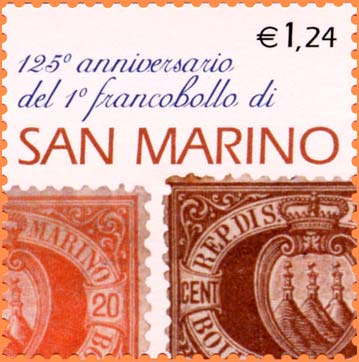 125° anniversario del primo francobollo di San Marino