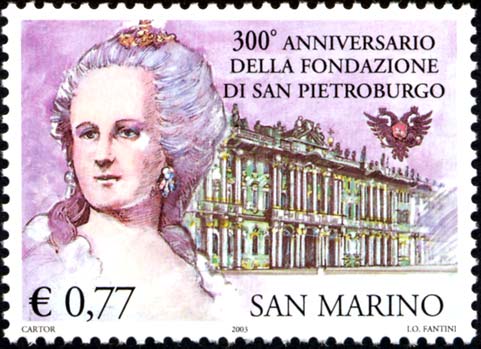 300° anniversario di san Pietroburgo - Caterina II