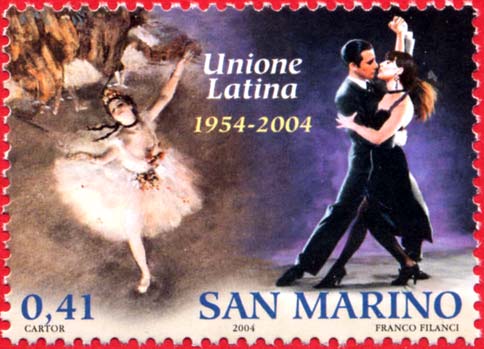 Unione latina - Spettacolo, opera di Degas e tango