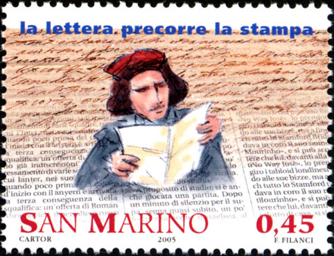 Storia della posta - La lettera precorre la stampa