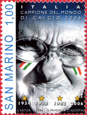 Italia campione del mondo di calcio - Ritratto di nonna Isetta