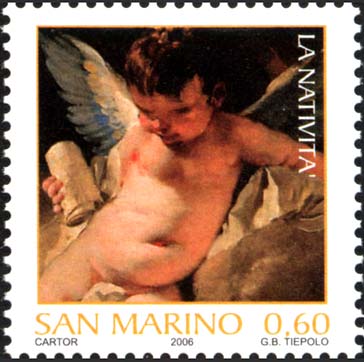 Natale - Angelo, dalla natività di Tiepolo