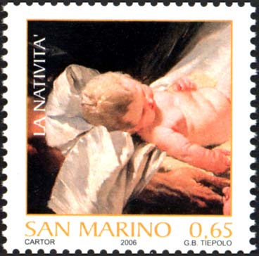 Natale - Gesù Bambino, dalla natività di Tiepolo